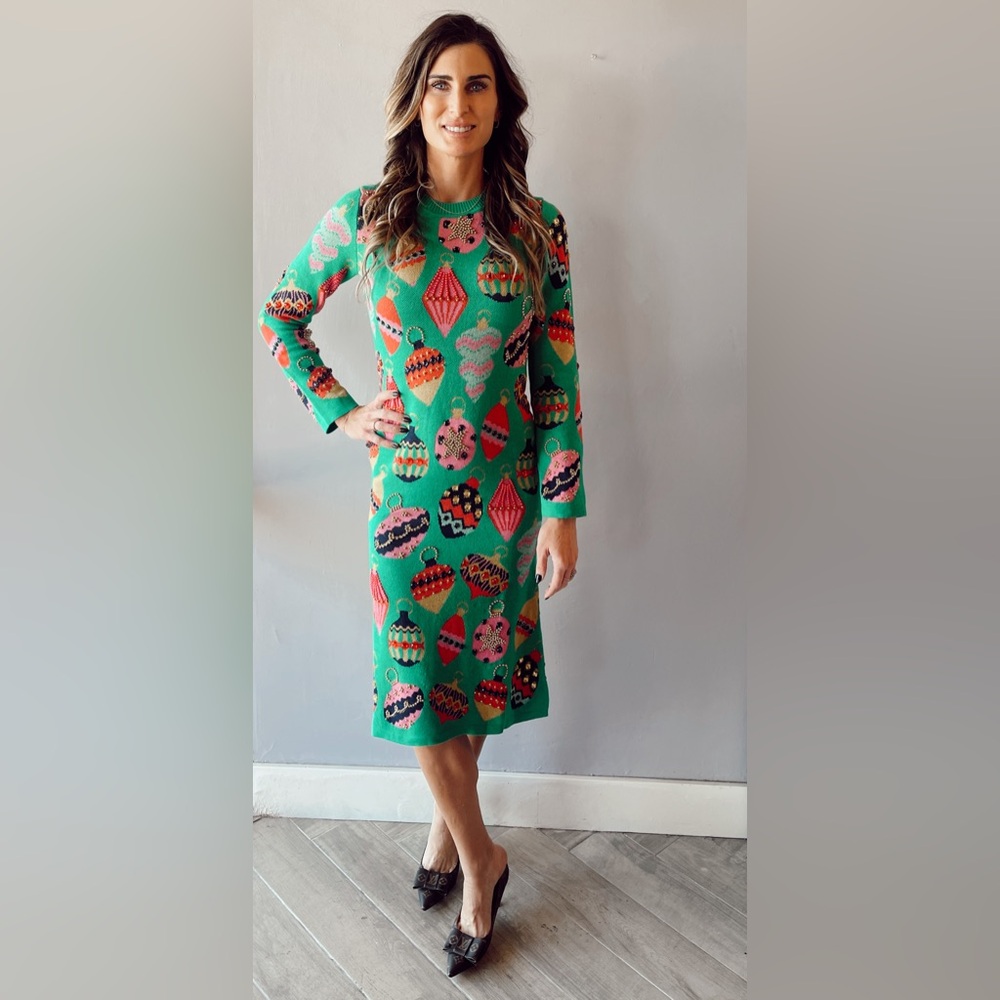 QUEEN OF SPARKLES Green Cupcake Maxi Dress